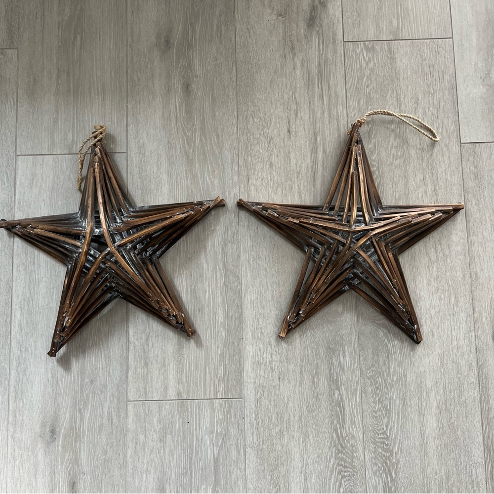 Pier 1 Christmas or Farmhouse styled wooden stars.